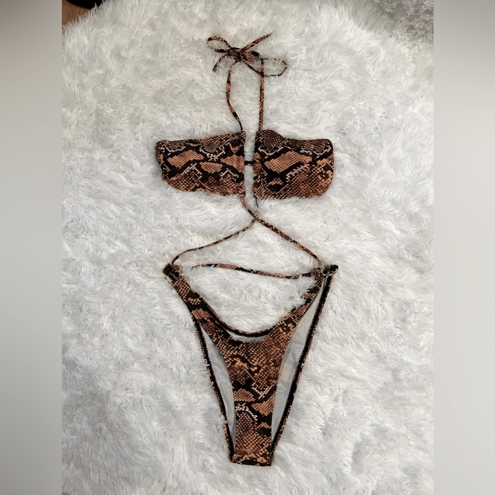 SHEIN animal print cutout one-piece swim suit - brand new
